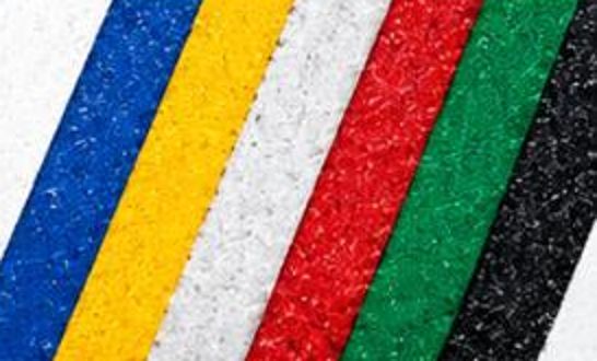 Faixas de tinta Bricks nas cores azul, amarela, branca, vermelha, verde e preta